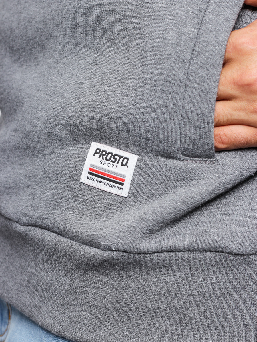 Mikina s kapucí Prosto Fatty HD (medium heather grey)