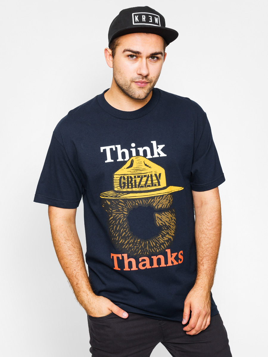 Tričko Diamond Grizzly Think Grizzly Tee (navy)