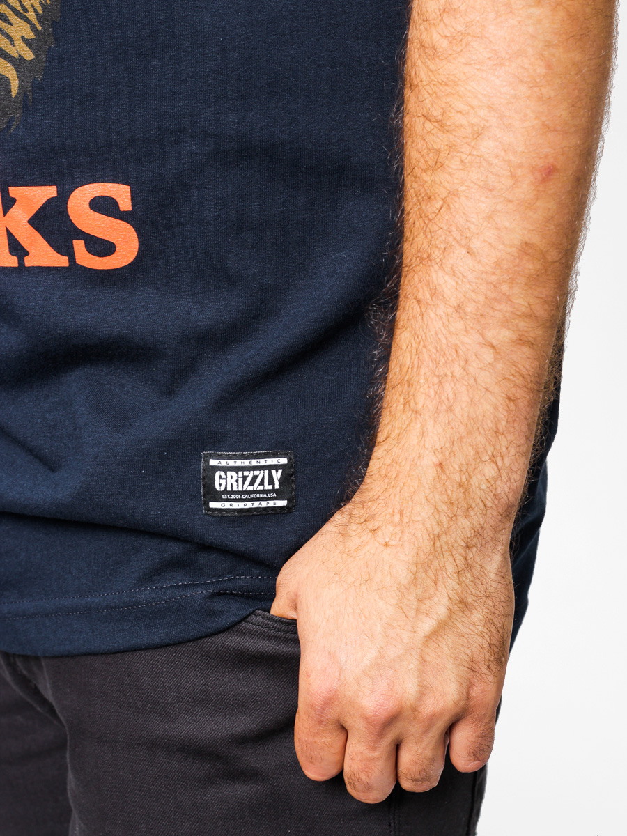 Tričko Diamond Grizzly Think Grizzly Tee (navy)