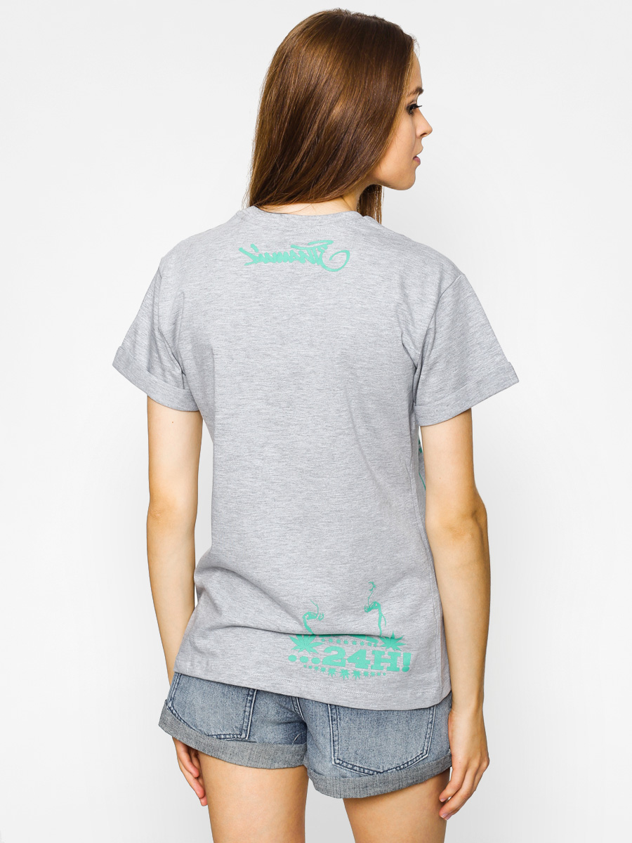 Tričko Diamante Wear Niech Melanż Trwa Wmn (heather grey/green)