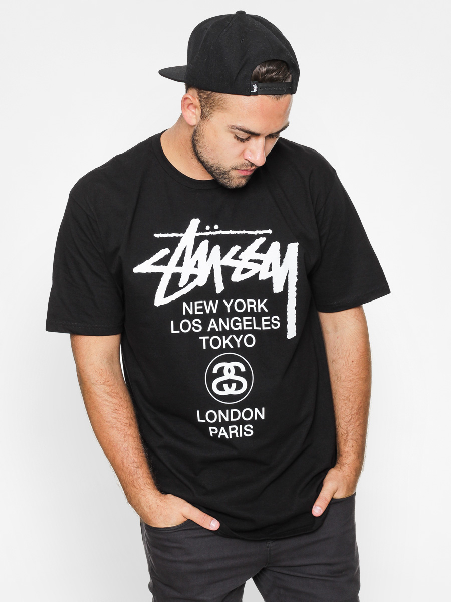 Tričko Stussy World Tour Tee (black)
