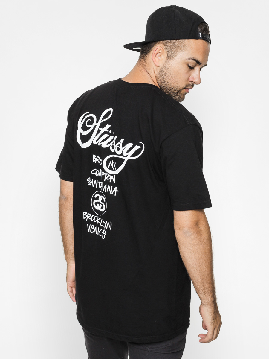 Tričko Stussy World Tour Tee (black)