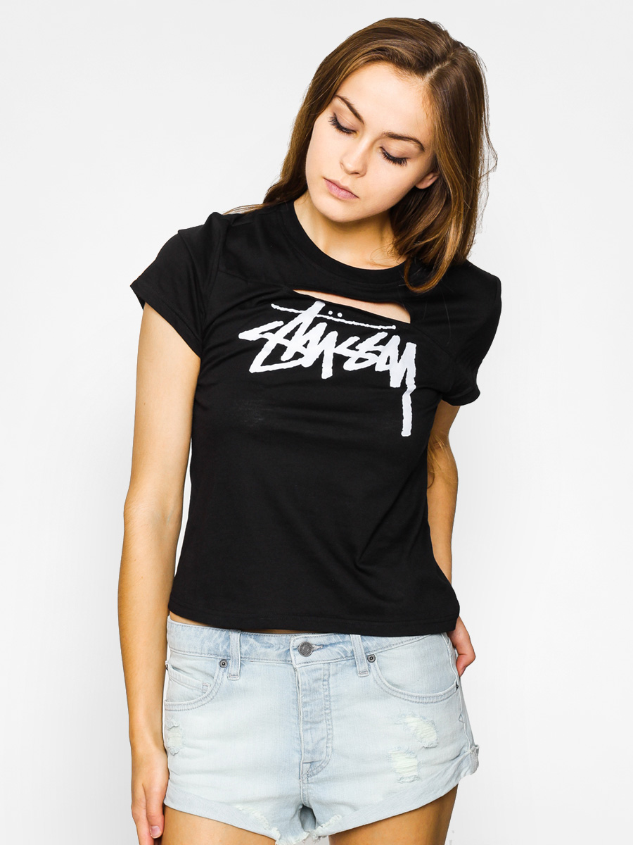 Tričko Stussy Slash Tee Shirt Wmn (black)