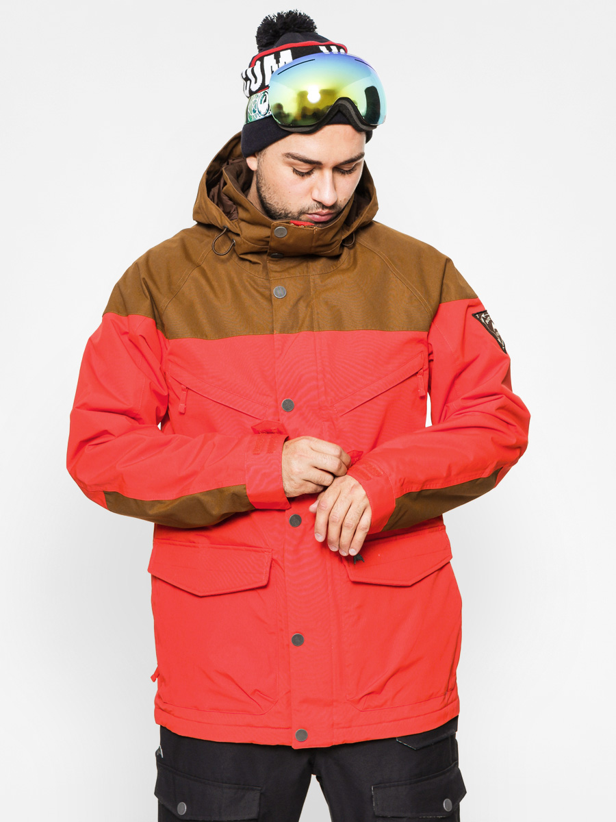 Snowboardová bunda Burton Frontier červená (beaver tail/burner)