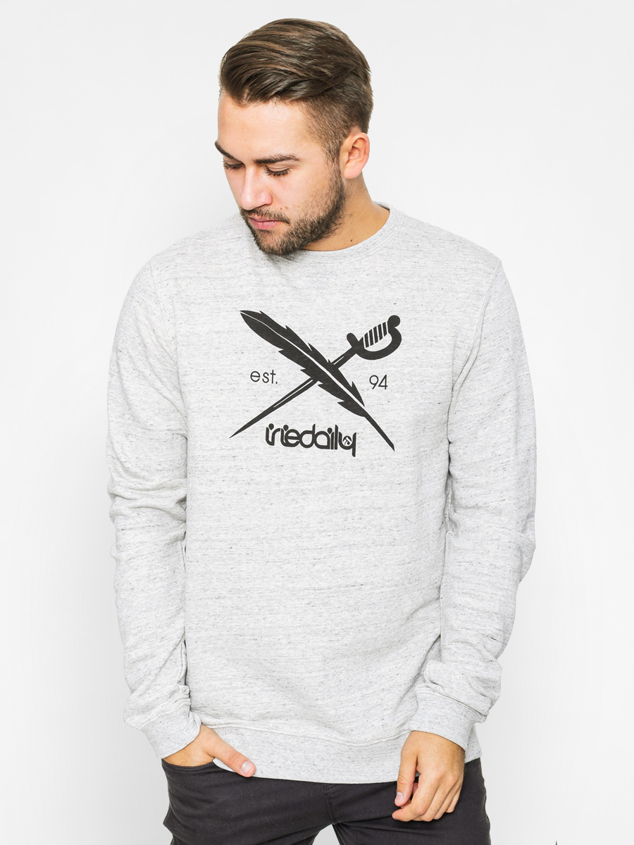 Iriedaily Mikina Chamisso Logo Crew (grey mel)