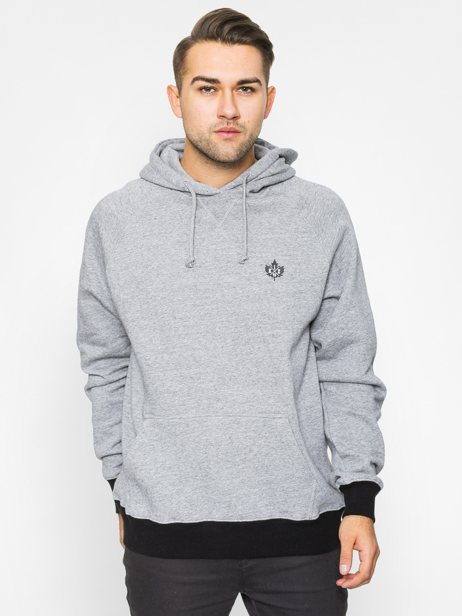 Mikina s kapucí K1x Authentic HD (grey heather/black)