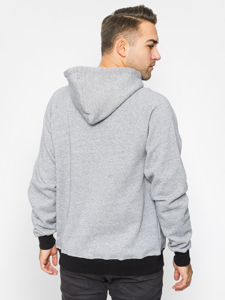 Mikina s kapucí K1x Authentic HD (grey heather/black)