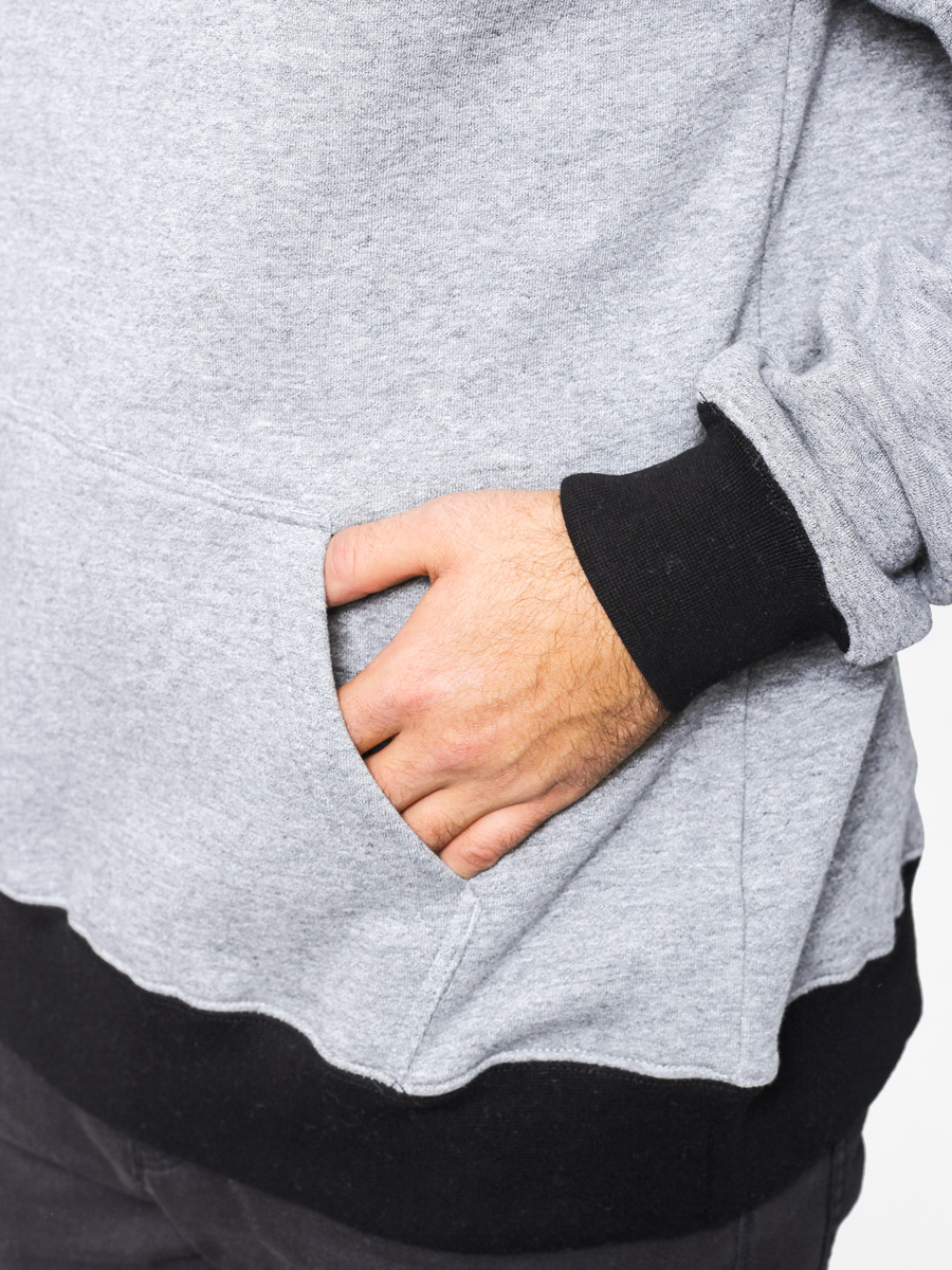 Mikina s kapucí K1x Authentic HD (grey heather/black)