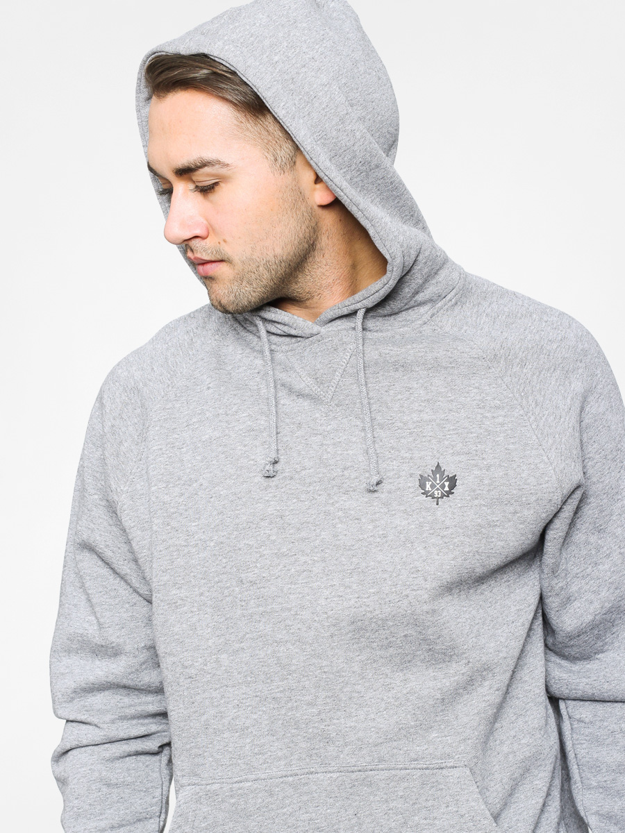 Mikina s kapucí K1x Authentic HD (grey heather/black)