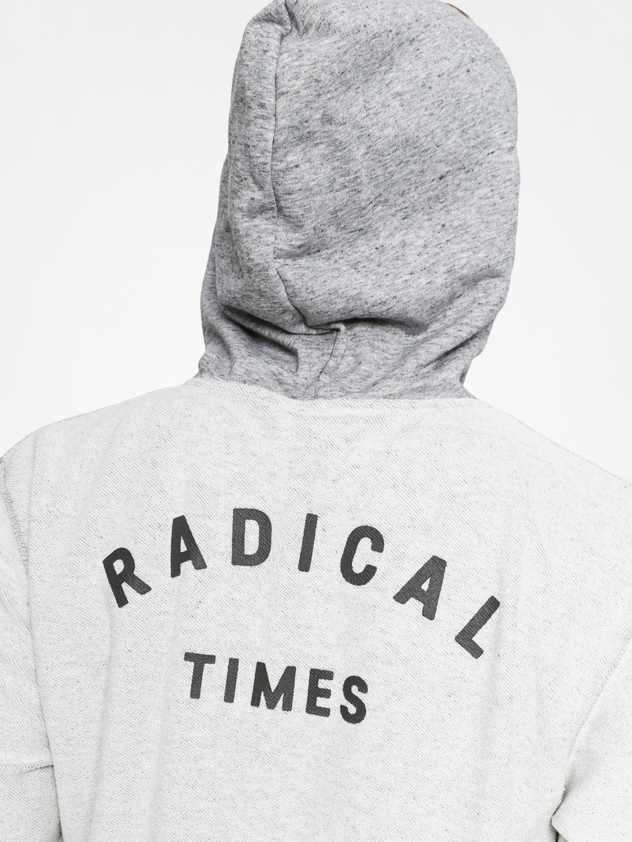 Quiksilver Mikina s kapucí Storm Reverse ZHD (light grey)