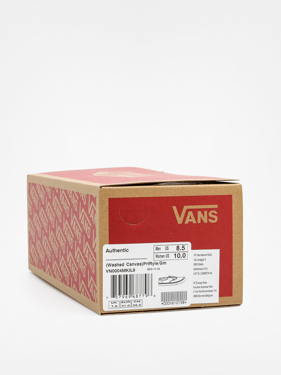 Vans Boty Authentic (washed canvas/port royale/gum)