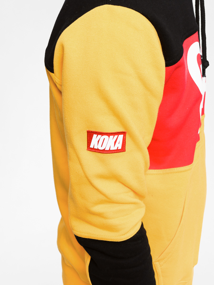 Koka Mikina s kapucí Good Stuff HD (yellow/black/red)