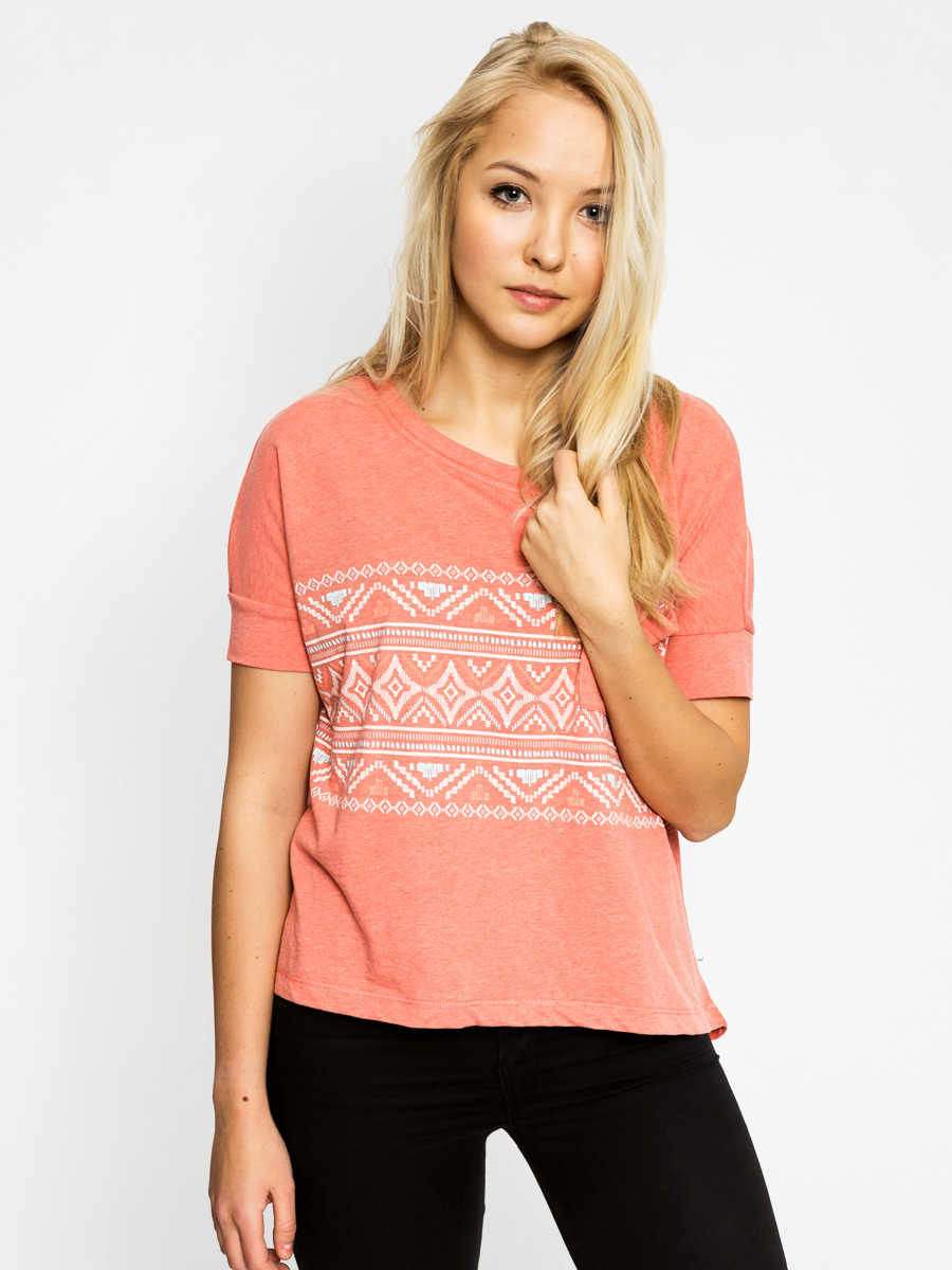Roxy Tričko Boxybohoborder Wmn (heather light red)
