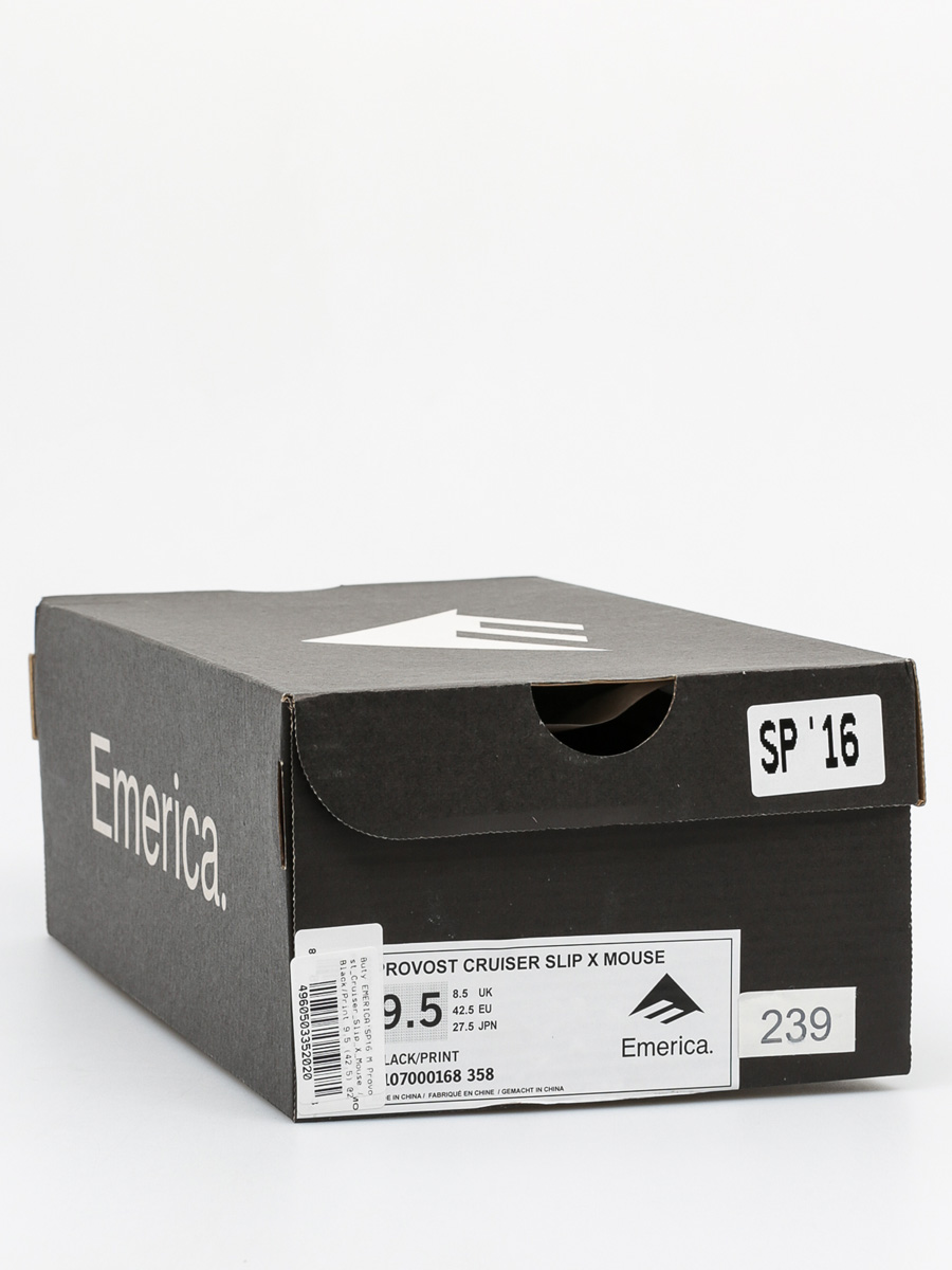 Emerica Boty Provost Cruiser Slip X Mouse (black/print)