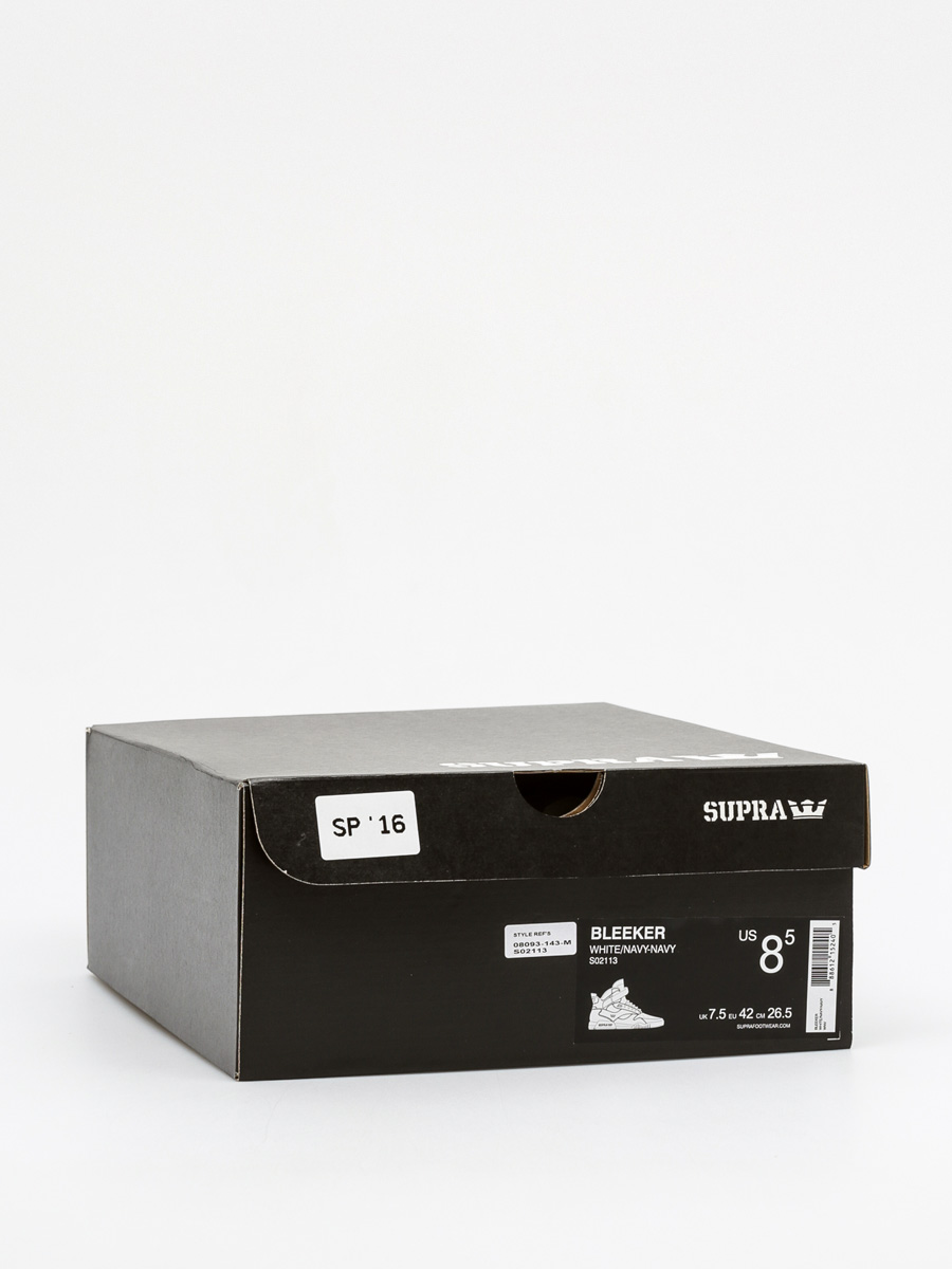 Supra bleeker white on sale navy