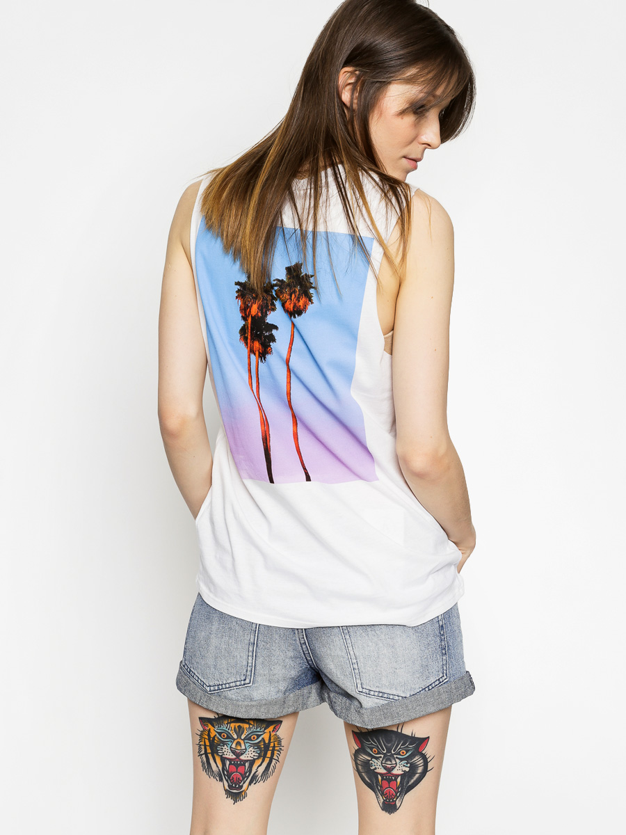 Stussy Tričko 3 Palms Muscle Tee Wmn (white)