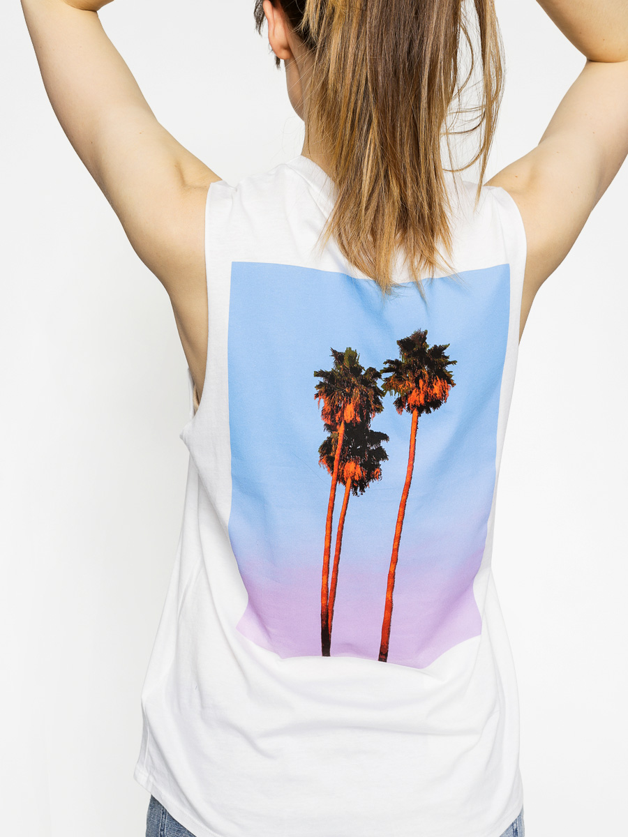 Stussy Tričko 3 Palms Muscle Tee Wmn (white)