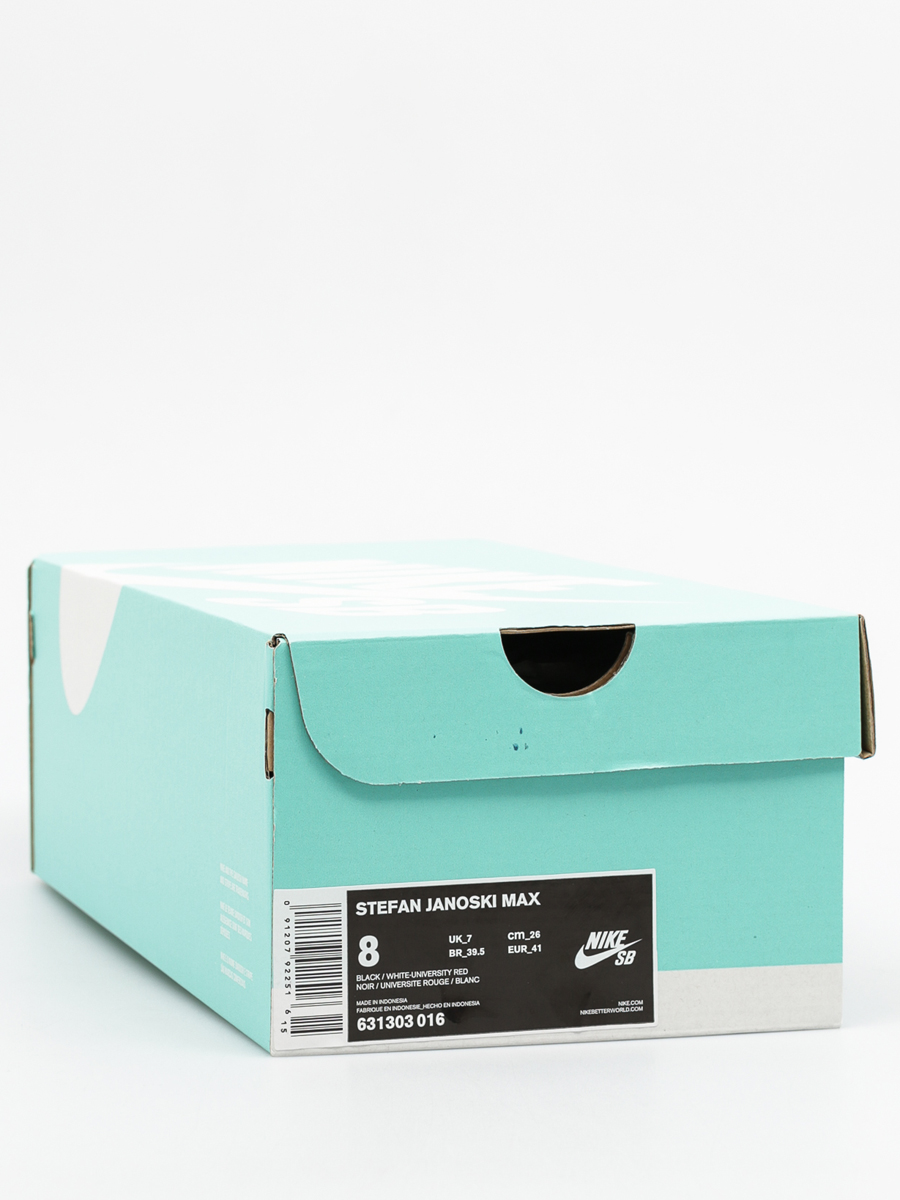 Nike SB Boty Stefan Janoski Max (black/white university red)