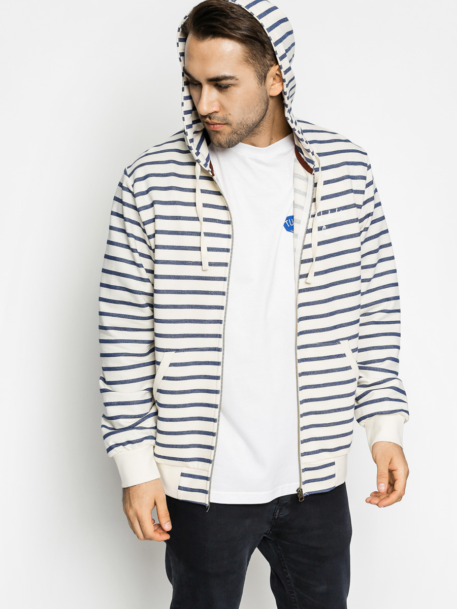 Mikina s kapucí Turbokolor  Moder ZHD (marine stripes)