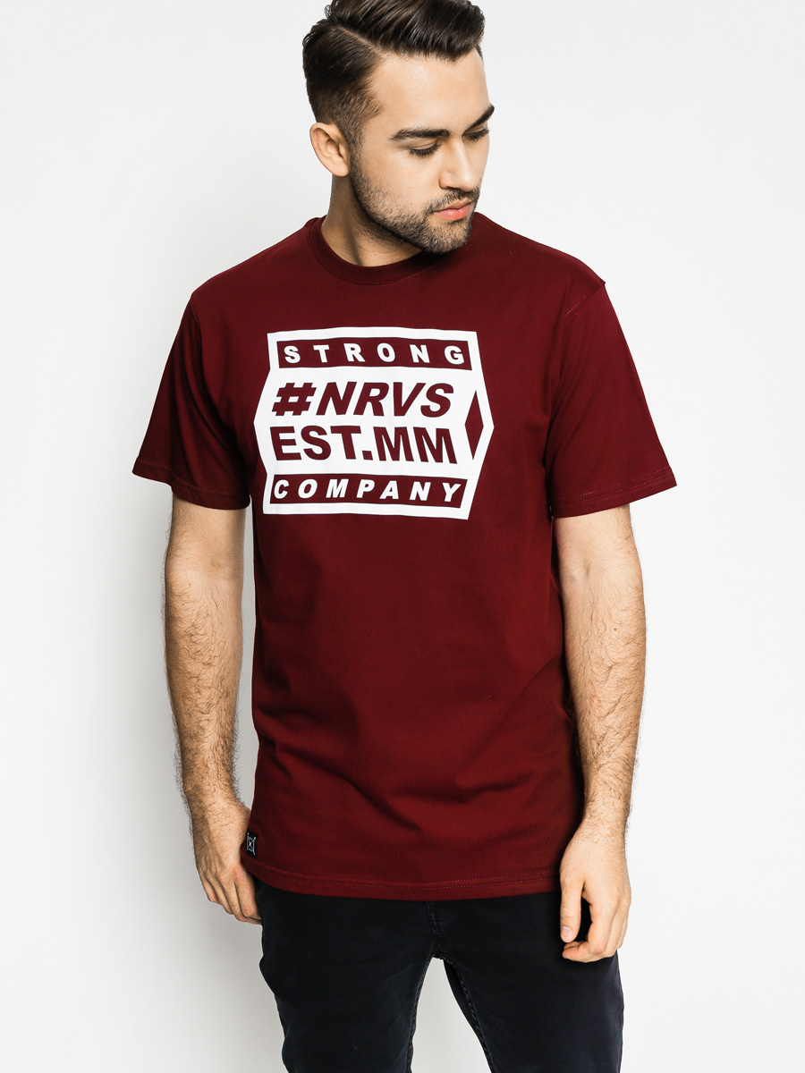 Tričko Nervous Open (maroon)