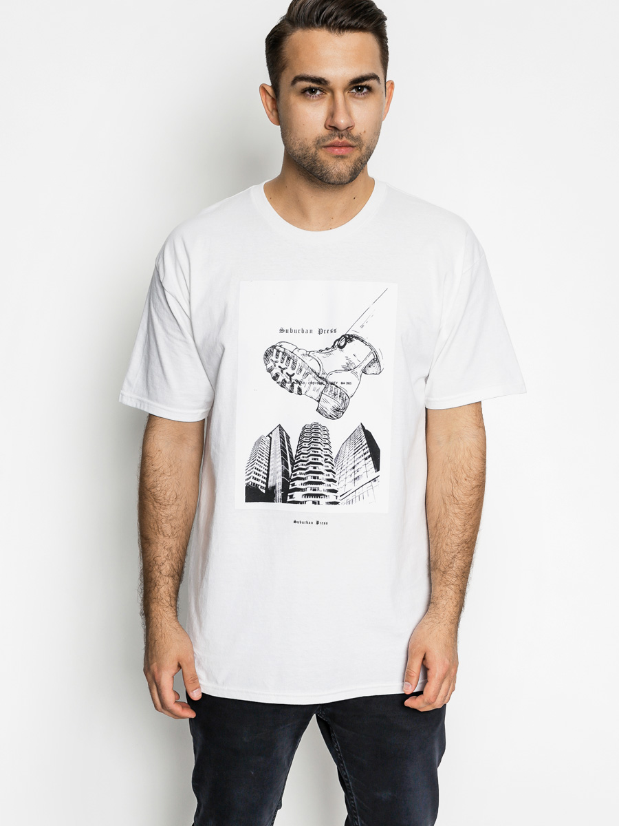 Tričko OBEY Suburban Boot (white)