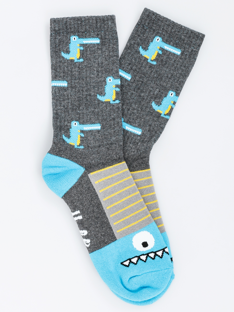 Ponožky Malita Crocodiles (grey/blue)