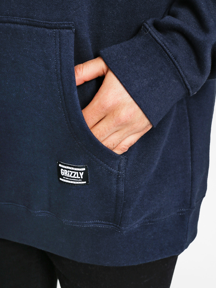 Mikina s kapucí Diamond Grizzly Rough Stamp HD (navy)