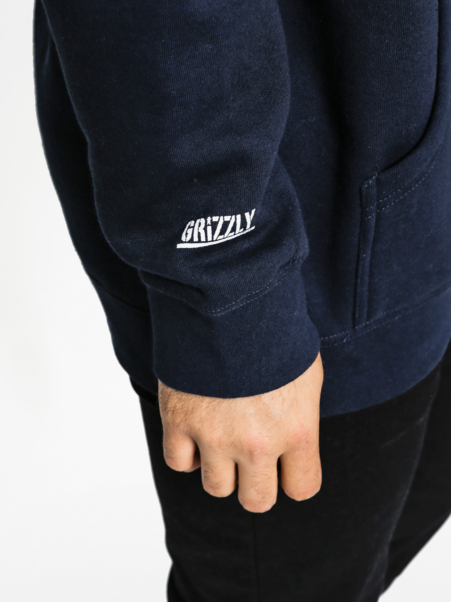 Mikina s kapucí Diamond Grizzly Rough Stamp HD (navy)