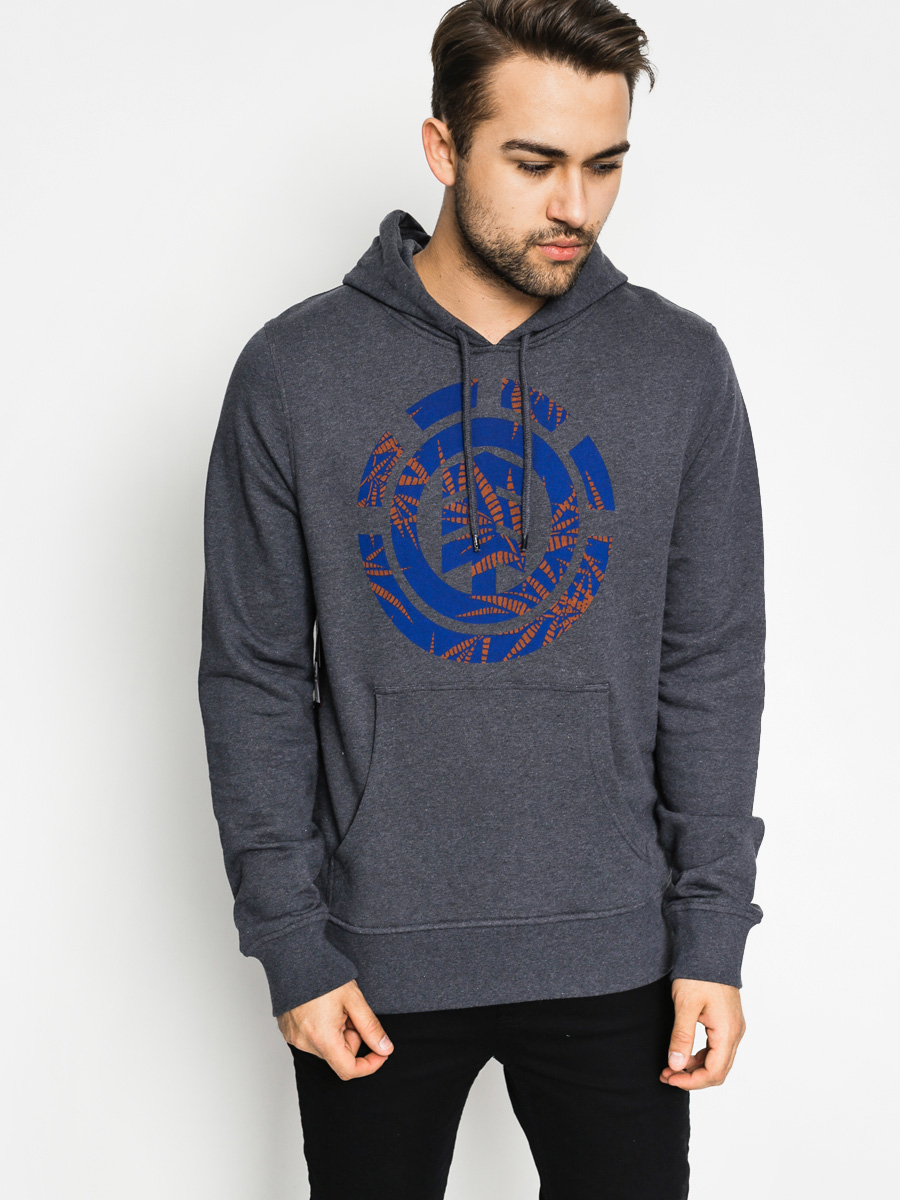 Mikina s kapucí Element Nam Palm Fill HD (charcoal heather)