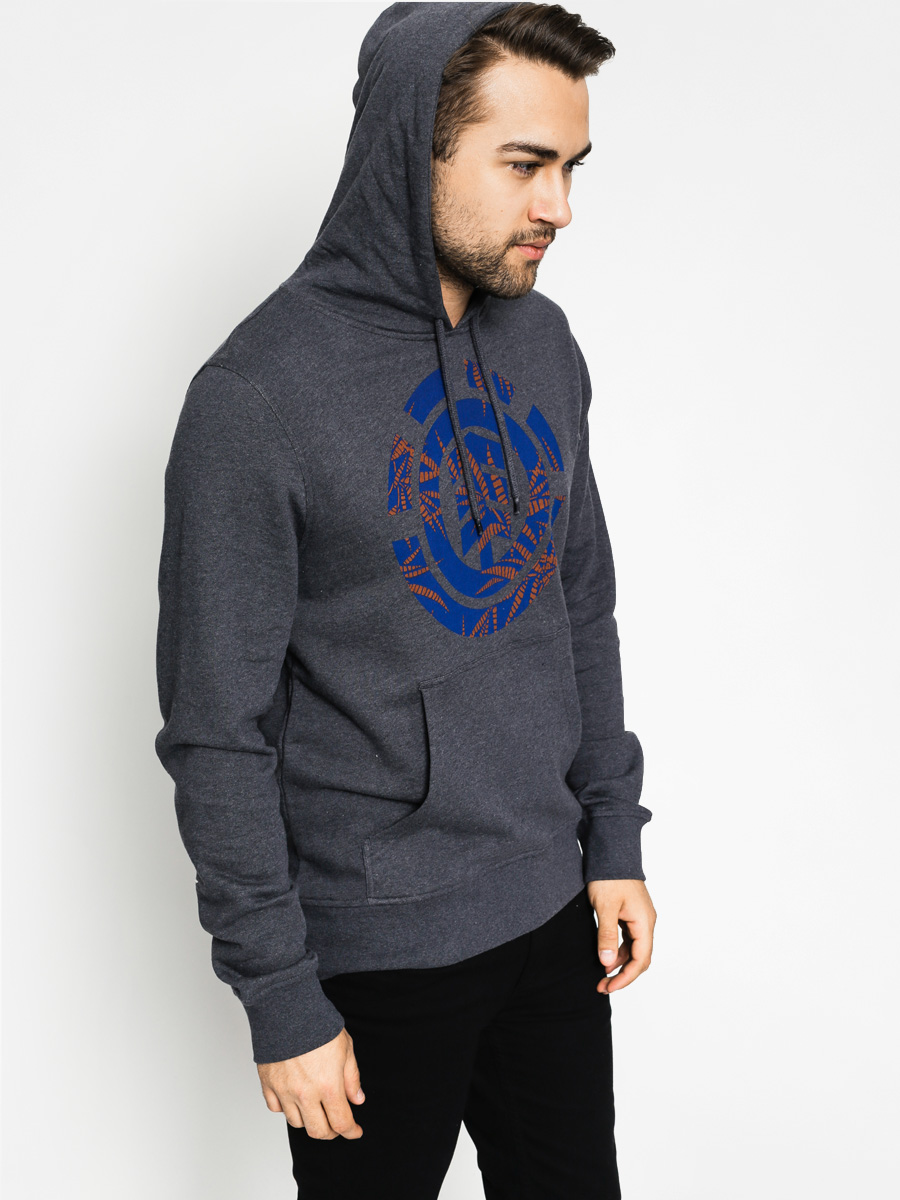 Mikina s kapucí Element Nam Palm Fill HD (charcoal heather)