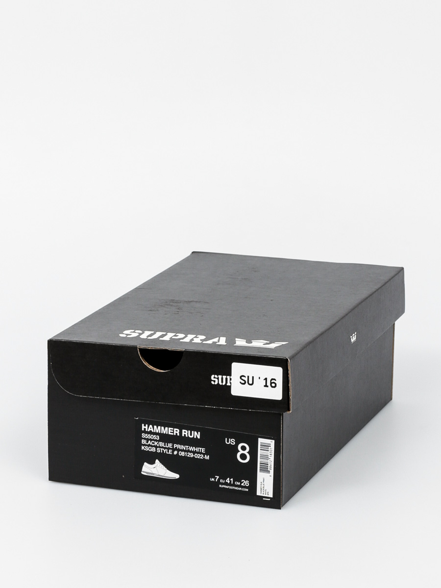 Boty Supra Hammer Run (black/blue print white)