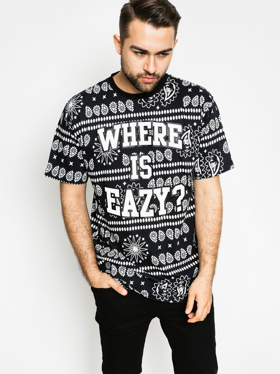 Tričko MassDnm Where Is Eazy (black/white)