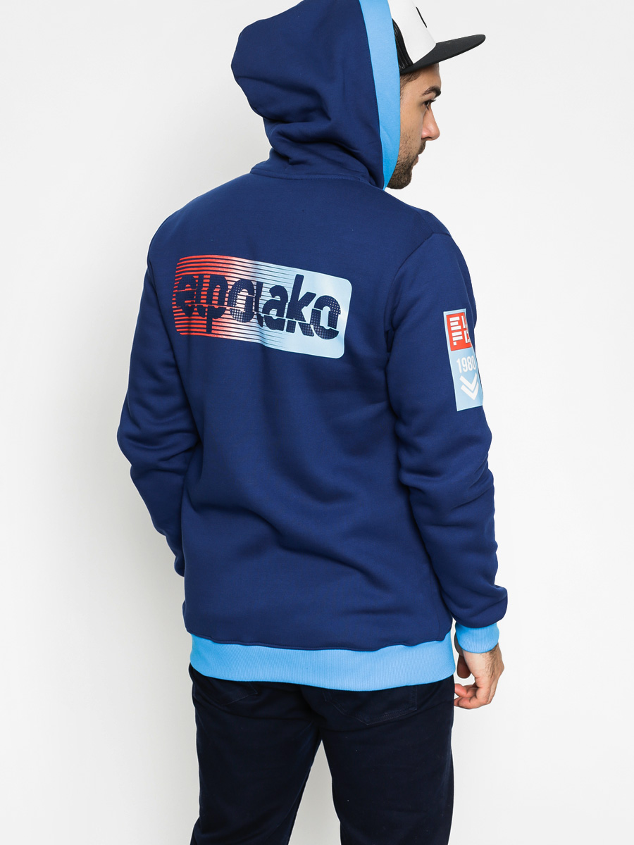Mikina s kapucí El Polako Shutter ZHD (navy/red)
