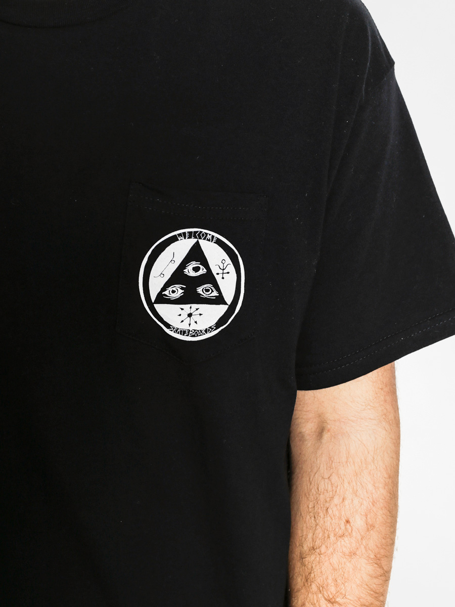 Tričko Welcome Talisman Pocket (black/white)