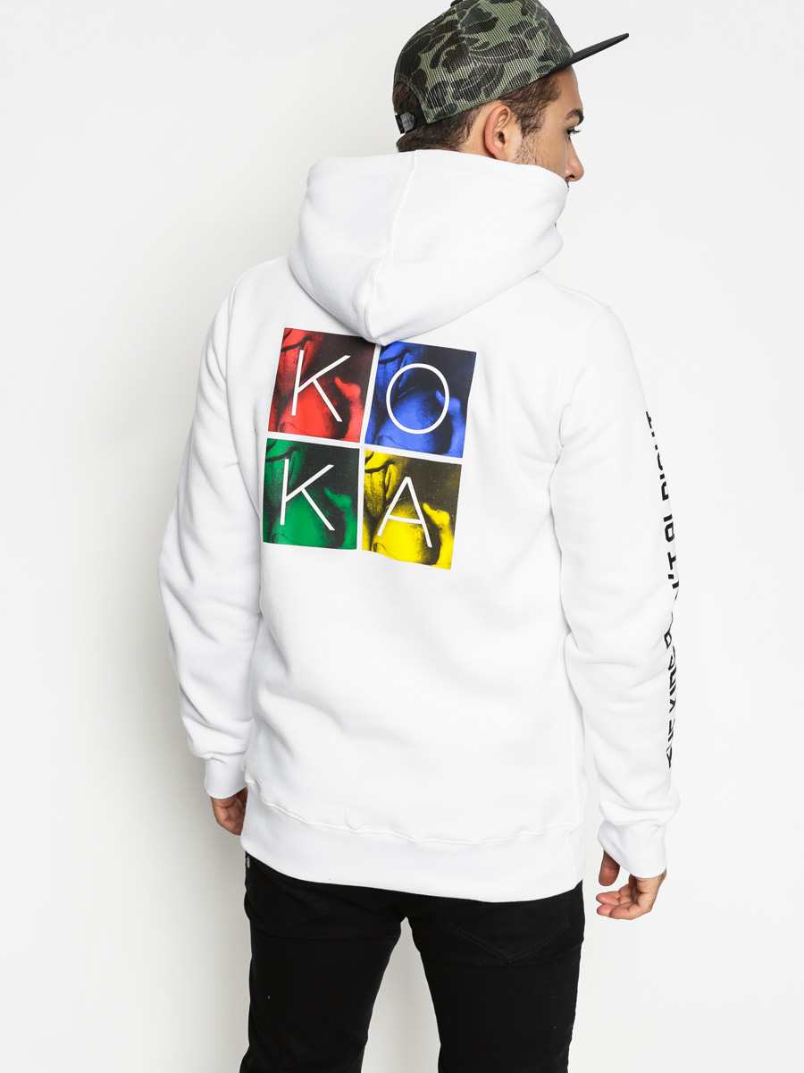 Mikina s kapucí Koka Kids Street HD (white)
