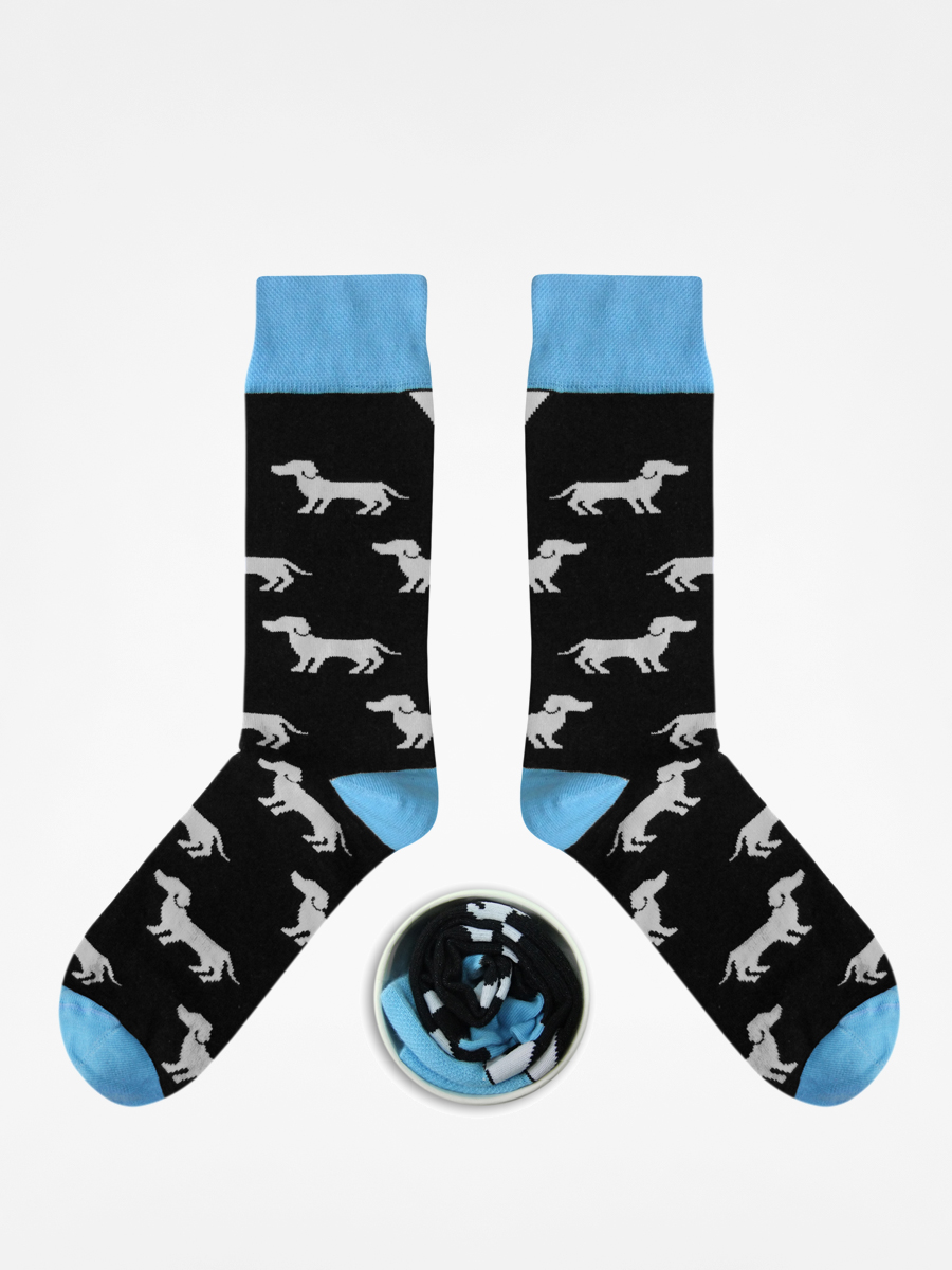 Ponožky Cup Of Sox I Cant Sleep Alone B (black/dog)
