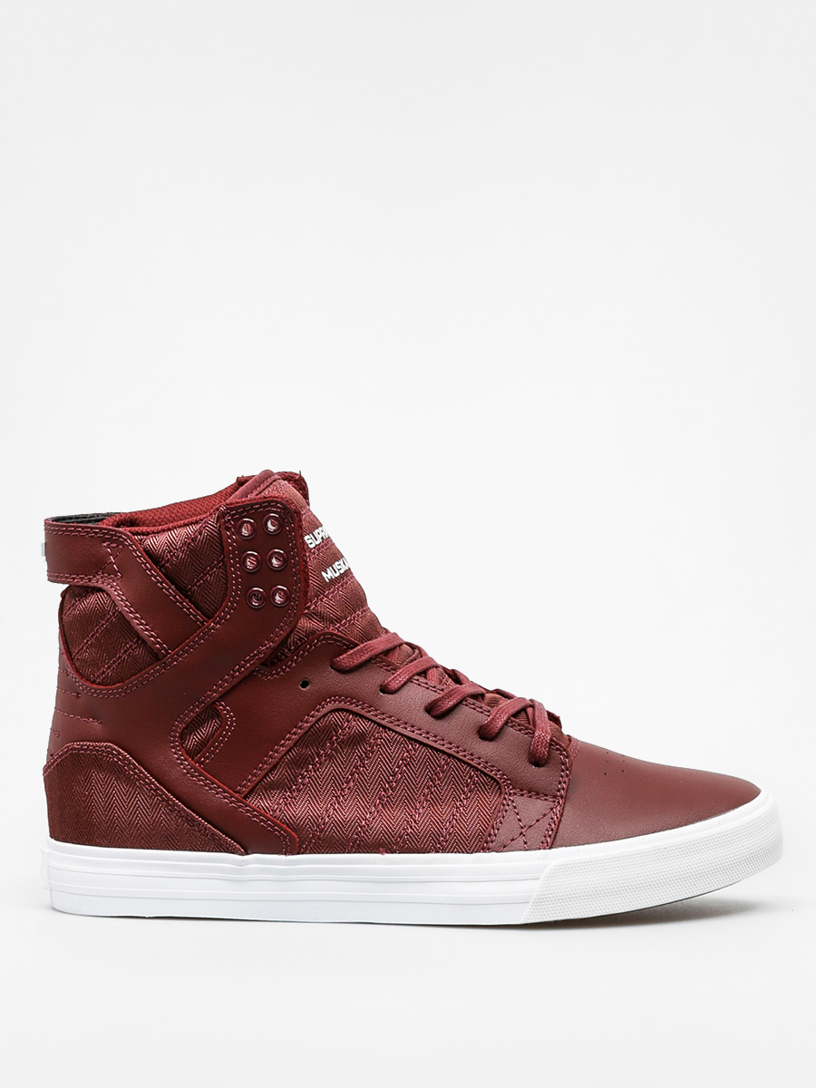 Boty Supra Skytop vinov ervena burgundy white