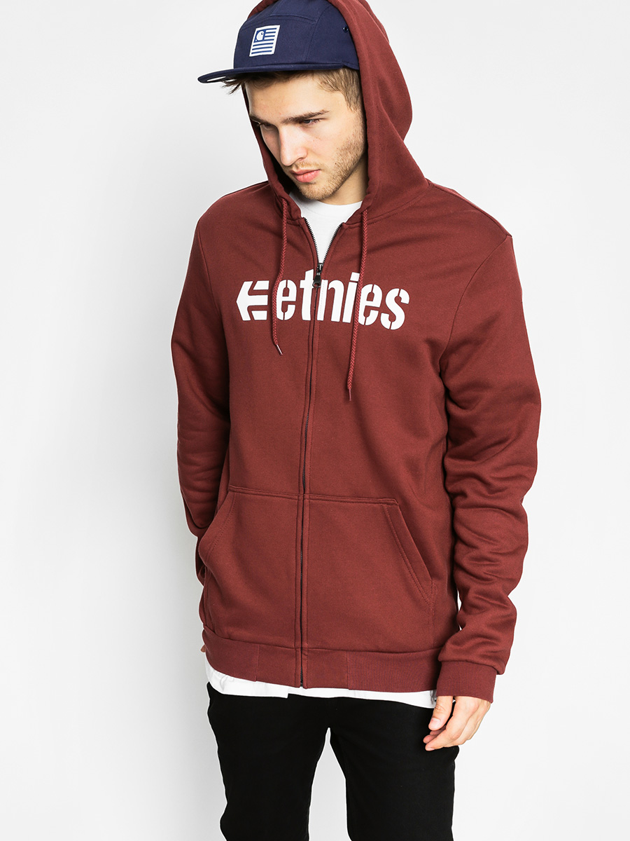 Mikina s kapucí Etnies Corporate ZHD (burgundy)