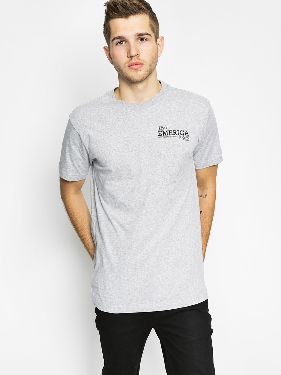 Tričko Emerica Destroy Everything Sign (grey heather)