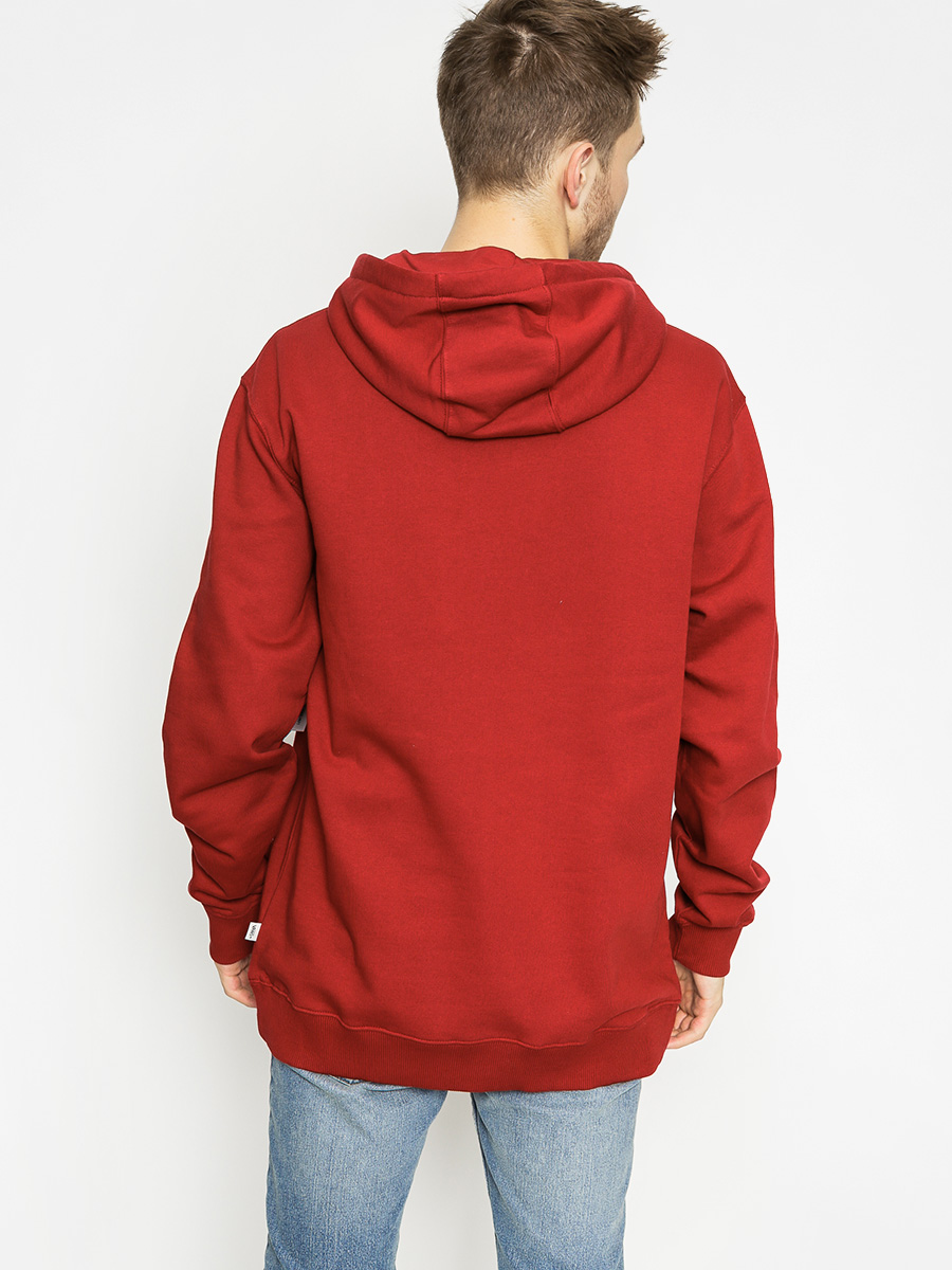 Mikina s kapucí Vans Otw HD (red dahlia/bright white)