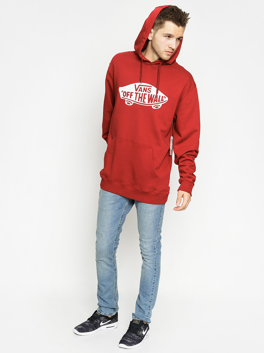 Mikina s kapucí Vans Otw HD (red dahlia/bright white)