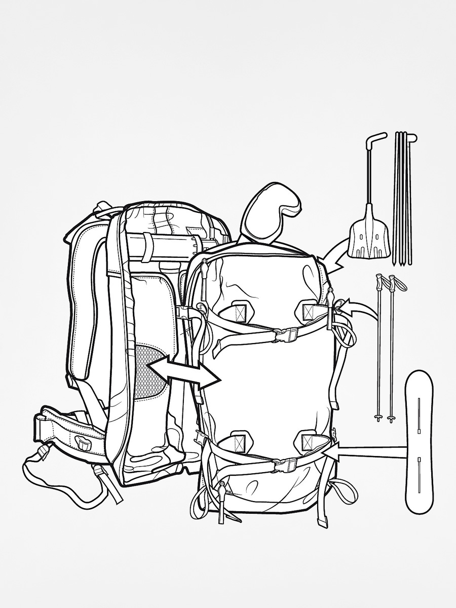 Batoh Burton Abs Vario Cover (black cordura 23l)