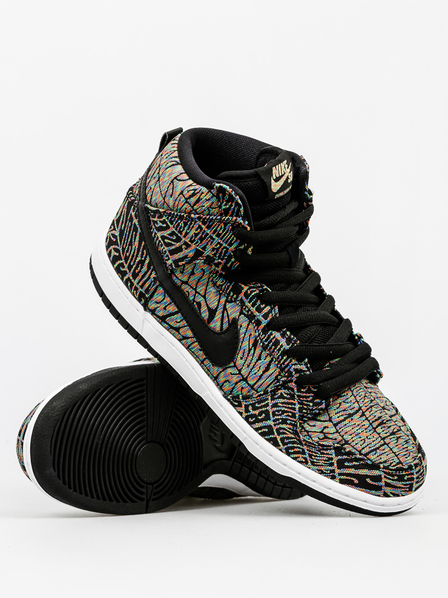 Boty Nike SB Dunk High Premium Sb (black/black rainbow white)