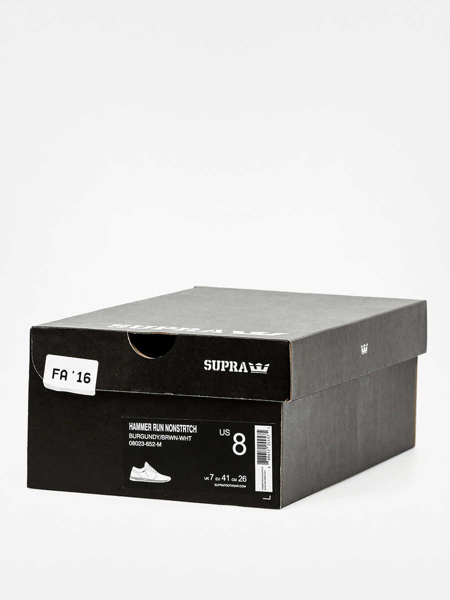 Boty Supra Hammer Run Nonstrtch (burgundy/brown white)