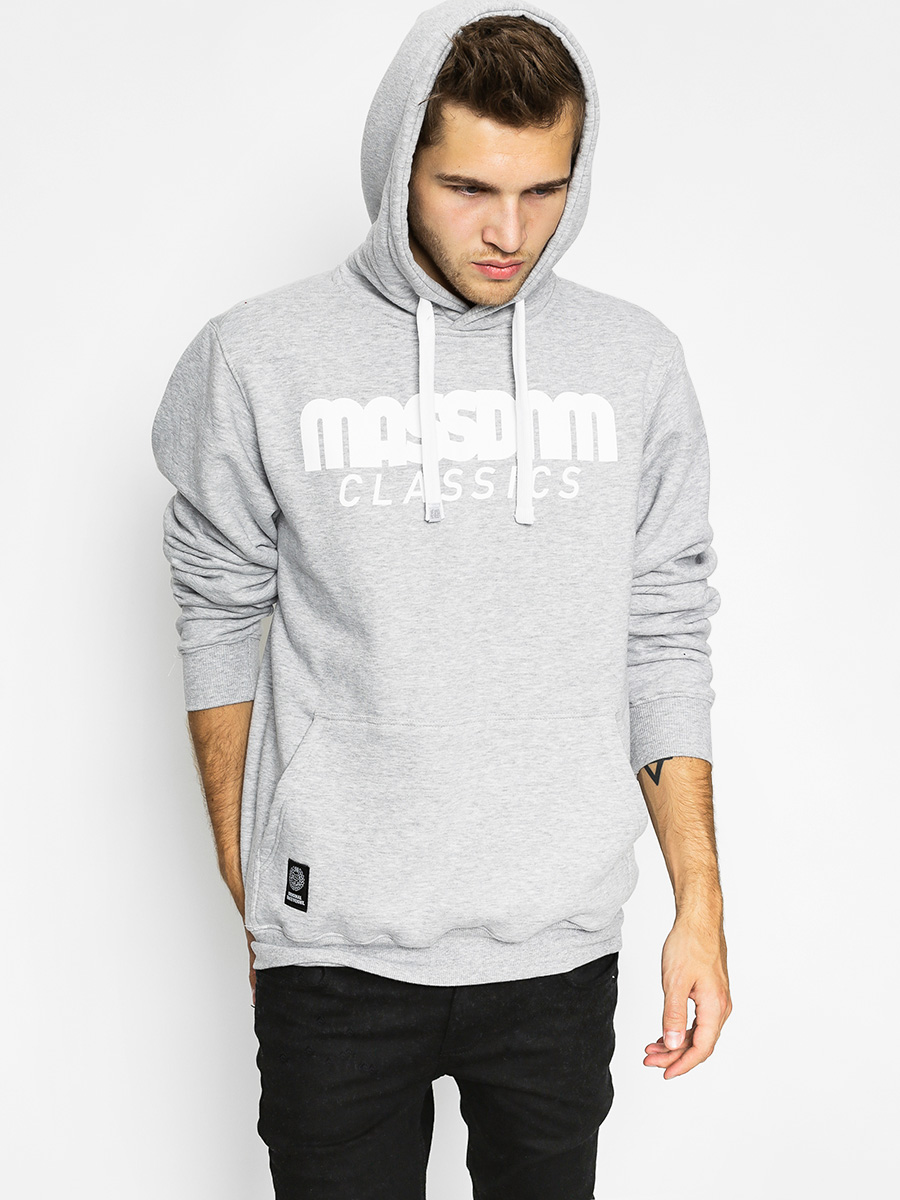 Mikina s kapucí MassDnm Classics HD (heather grey)