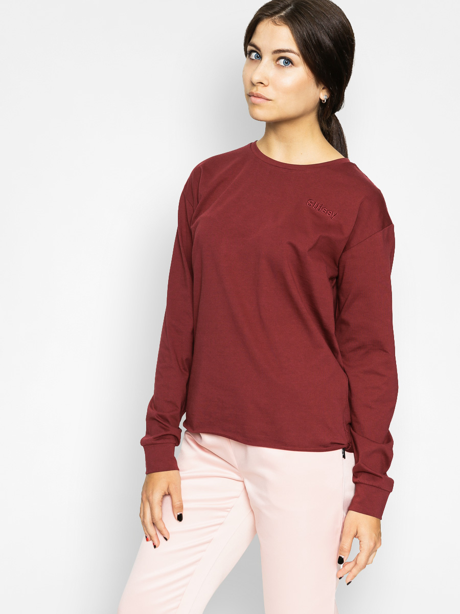 Mikina Stussy Tompkins Sloppy Crew Wmn (burgundy)