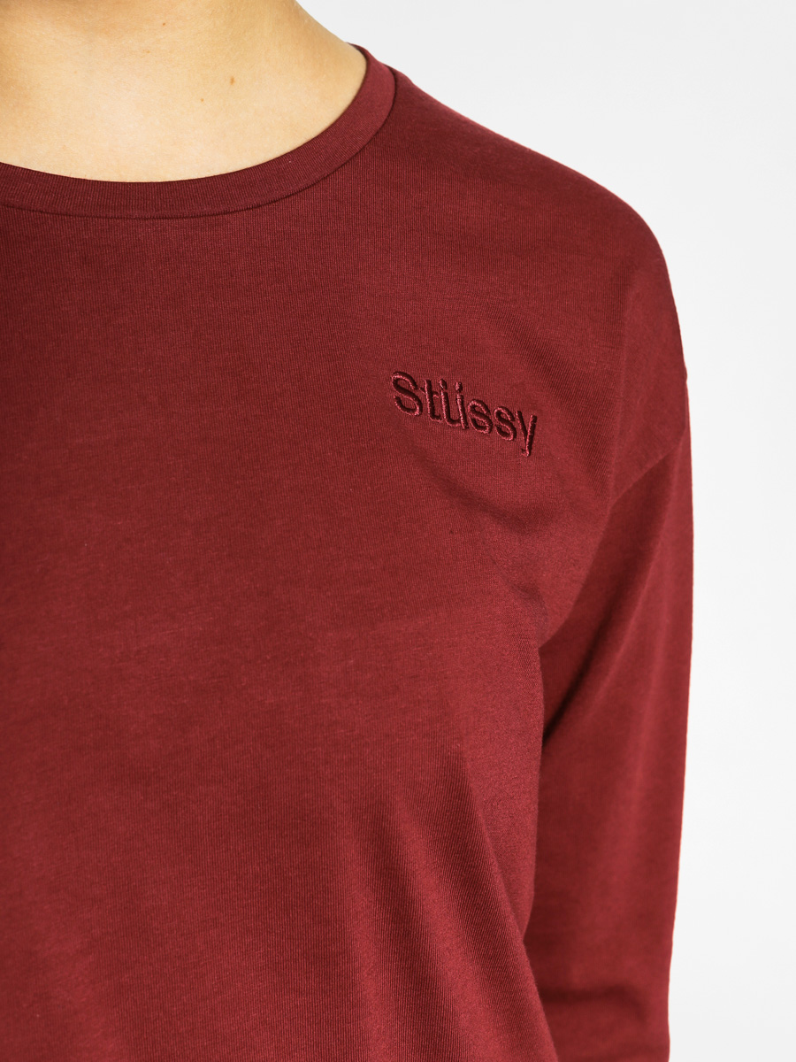 Mikina Stussy Tompkins Sloppy Crew Wmn (burgundy)