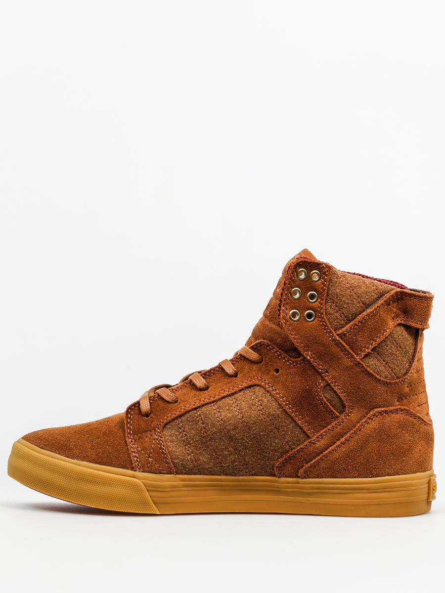 Boty Supra Skytop (brown/red gum)