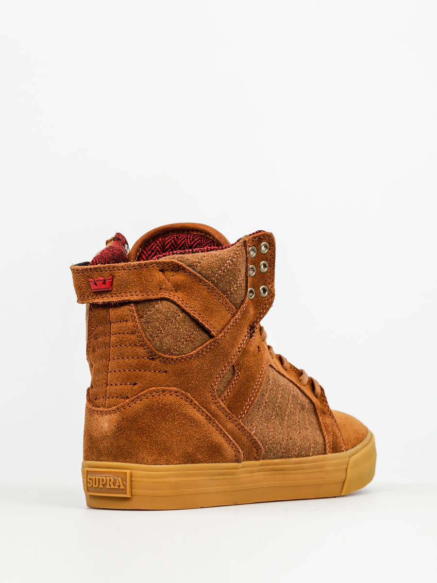 Boty Supra Skytop (brown/red gum)