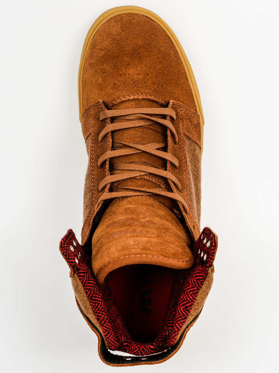 Boty Supra Skytop (brown/red gum)